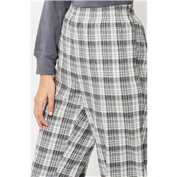 Pantalón 7/8 de pijama cintura alta - Gris claro jaspeado