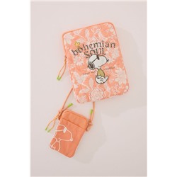 Funda teléfono Snoopy nylon acolchado