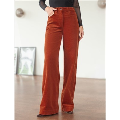 Брюки из эластичного микро-вельвета