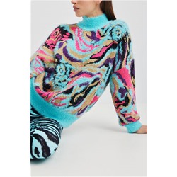 Jersey punto cuello alto