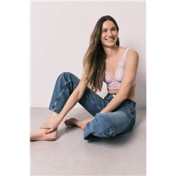 Sujetador bralette halter encaje lila