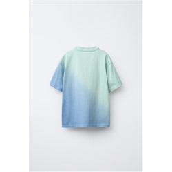 TIE-DYE T-SHIRT WITH EMBROIDERED SLOGAN