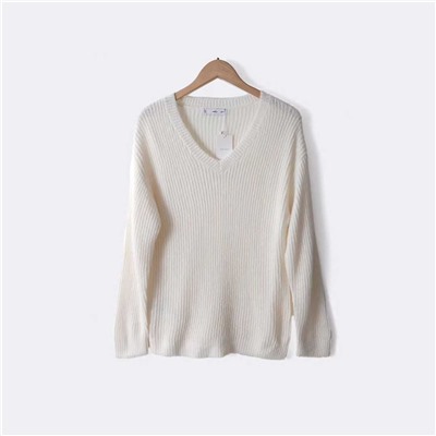 Женский вязаный пуловер Mang*o с V-образной горловиной
