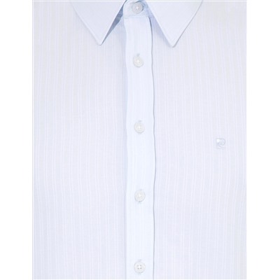 Açık Mavi Slim Fit Armürlü Gömlek