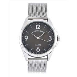 MENS SILVER MESH STRAP WATCH