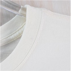 Мягкая и удобная хлопковая вышита, свободная повседневная футболка