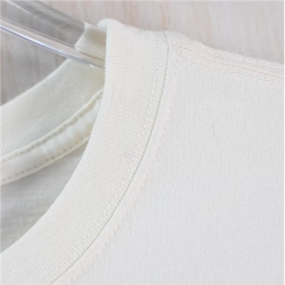 Мягкая и удобная хлопковая вышита, свободная повседневная футболка