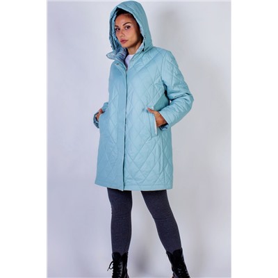 Элегантная демисезонная куртка с капюшоном Клетка арт.339