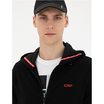Siyah Regular Fit Örme Hırka
