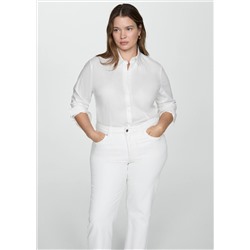 Jeans Blanca rectos crop