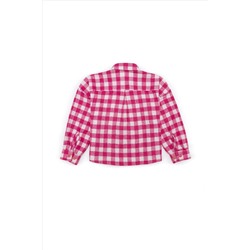 Kız Çocuk Nar Çiçeği Uzun Kollu Gömlek