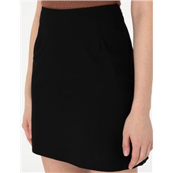 Siyah Slim Fit Dokuma Etek
