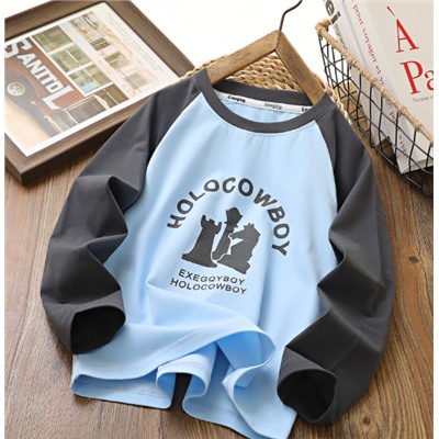 Хлопковый лонгслив для мальчиков