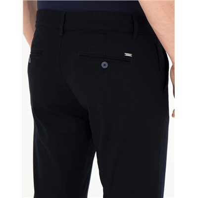 Lacivert Slim Fit Kanvas Pantolon