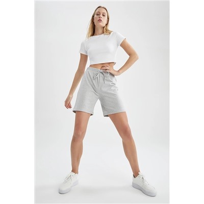 Defacto Regular Fit Geri Dönüşümlü İnce Sweatshirt Kumaşı Bermuda Şort U4570AZ21HS