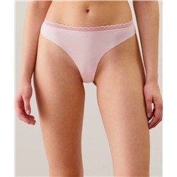 Tanga de microfibra y encaje