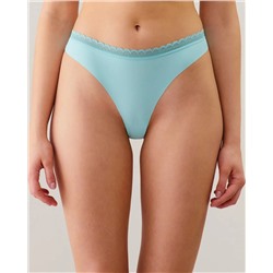 Tanga de microfibra y encaje