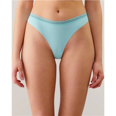 Tanga de microfibra y encaje