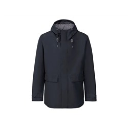LIVERGY® Herren Regenmantel, mit Kapuze und Kordel