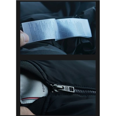 Мужская пуховая  куртка бомбер, оригинал-остаток фабричной партии   Tomm*y Hilfige*r