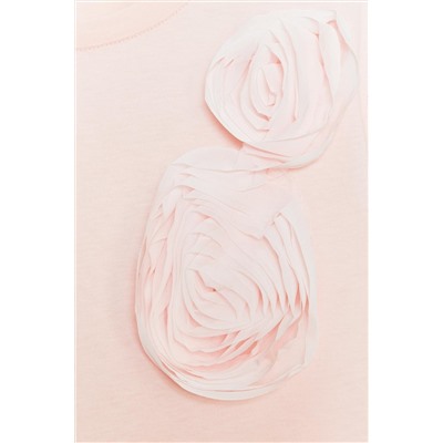 T-SHIRT WITH RAISED ROSES