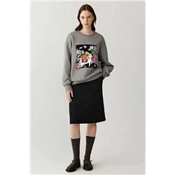 Женский свитшот / толстовка с ярким принтом  АЙСИК*Л