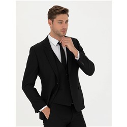 Siyah Slim Fit Takım Elbise