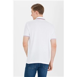 Erkek Beyaz Basic Polo Yaka Tişört