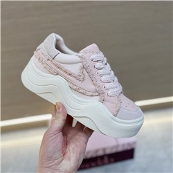 Женские спортивные туфли на толстой подошве (натуральная кожа)