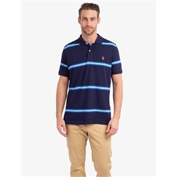 11A728-3Z00A  OMBRE STRIPE PIQUE POLO SHIRT