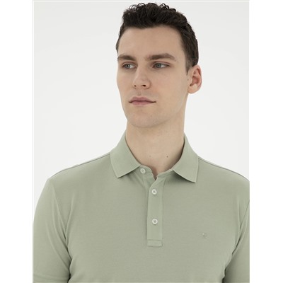 Çağla Yeşili Slim Fit Merserize Tişört