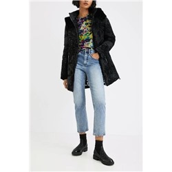 Chaqueta slim acolchada capucha