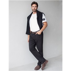 Джинсы классического кроя из эластичного денима на ФЛИСЕ