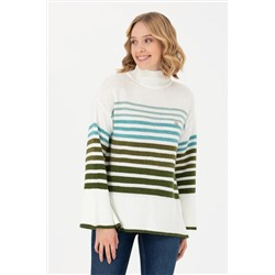 Kadın Kum Balıkçı Yaka Kazak