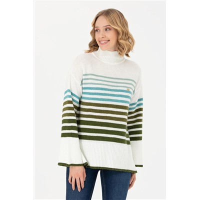 Kadın Kum Balıkçı Yaka Kazak