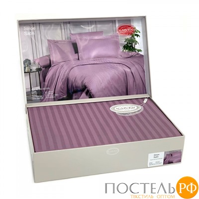 Постельное белье "Карвен" Stripe Satin 1,5 спальн. N 162-SS 010 лиловый