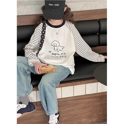 Лонгслив для девочек 100% хлопок