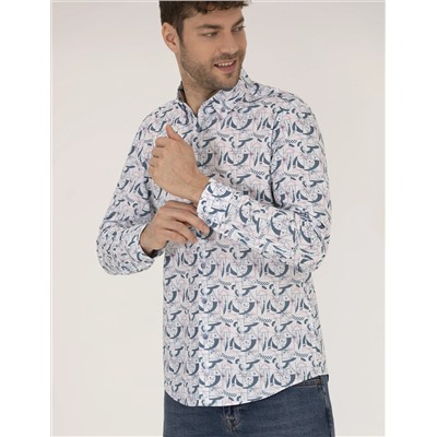 Pembe Slim Fit Uzun Kollu Gömlek