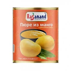 RASANAND ALPHONSO Mango Pulp Пюре из манrо с добавлением сахара 850г ж/б