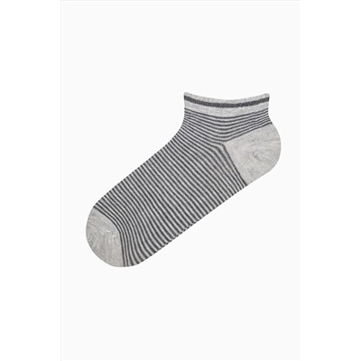 Penti Mixed Pattern Siyah Gri 5li Patik Çorap
