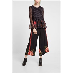 Camiseta floral transparencias