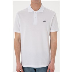 Erkek Regular Fit Polo Yaka Beyaz Basic Tişört