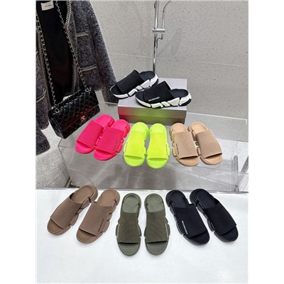 Сланцы/тапочки на плоской подошве (7 цветов) Баленсиаг*а