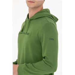 Erkek Yeşil Kapüşonlu Sweatshirt