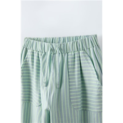 6-14 YEARS/ STRIPED T-SHIRT AND TROUSERS PYJAMAS