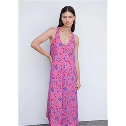 Vestido floral escote pico