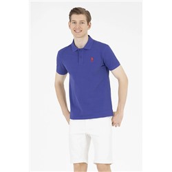 Erkek Mavi Basic Polo Yaka Tişört