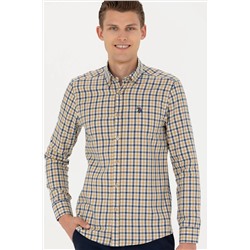 Erkek Kum Uzun Kollu Gömlek