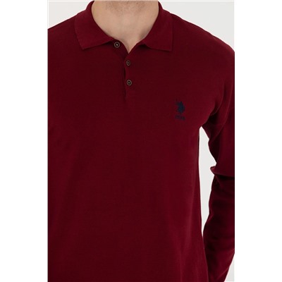 Erkek Bordo Basic Kazak