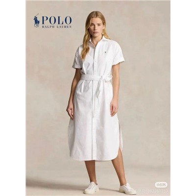Свободное платье-рубашка с коротким рукавом Pol*o Ralp*h Laure*n